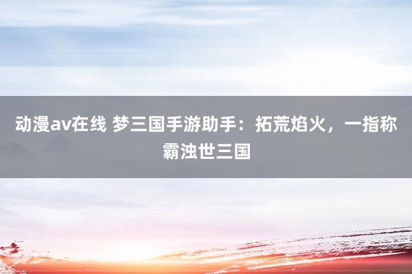 动漫av在线 梦三国手游助手：拓荒焰火，一指称霸浊世三国