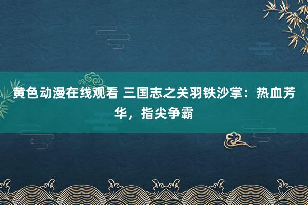 黄色动漫在线观看 三国志之关羽铁沙掌：热血芳华，指尖争霸