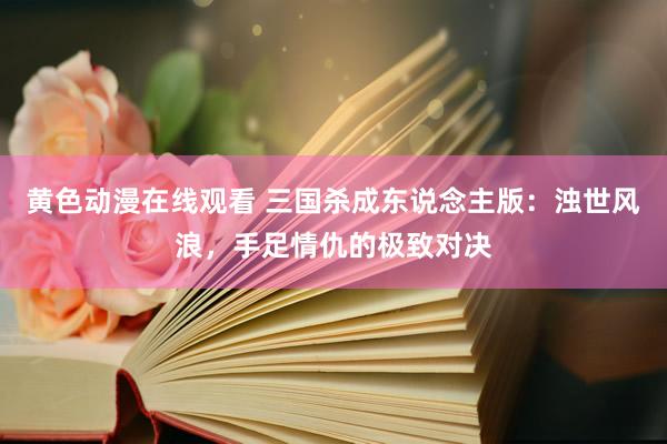 黄色动漫在线观看 三国杀成东说念主版：浊世风浪，手足情仇的极致对决