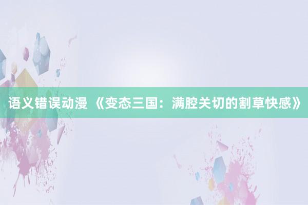 语义错误动漫 《变态三国：满腔关切的割草快感》